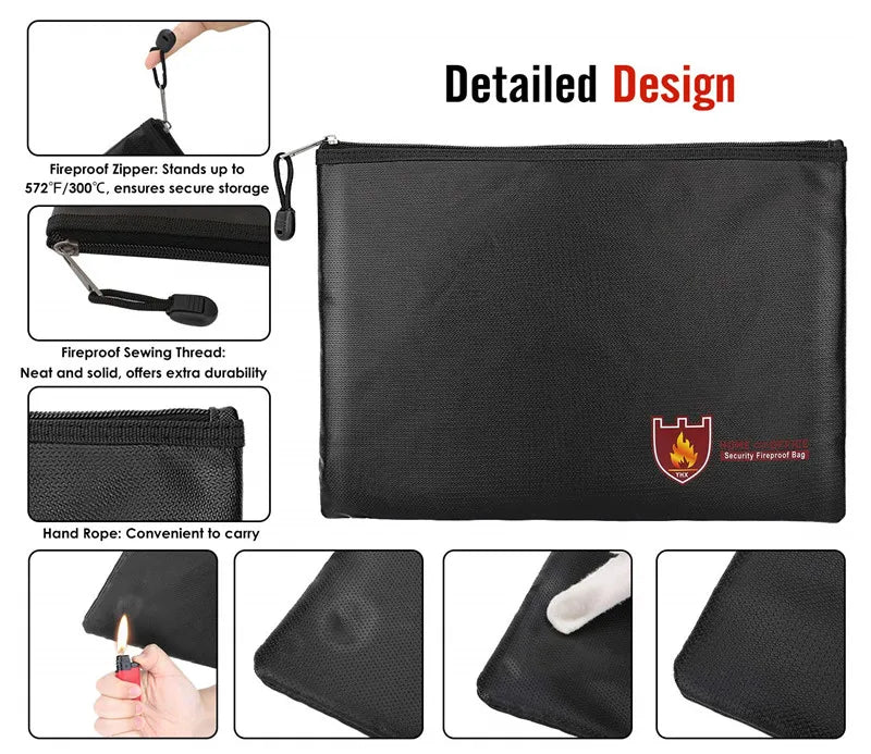 Portable Fireproof &amp; Waterproof Document Envelope