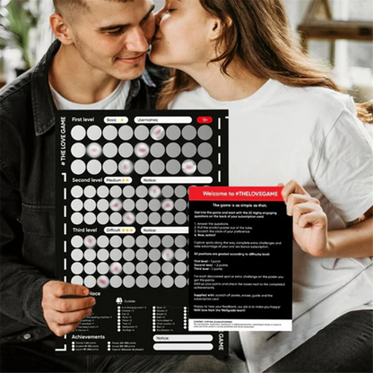 The Love Game Scratch Off Poster Game for Couples