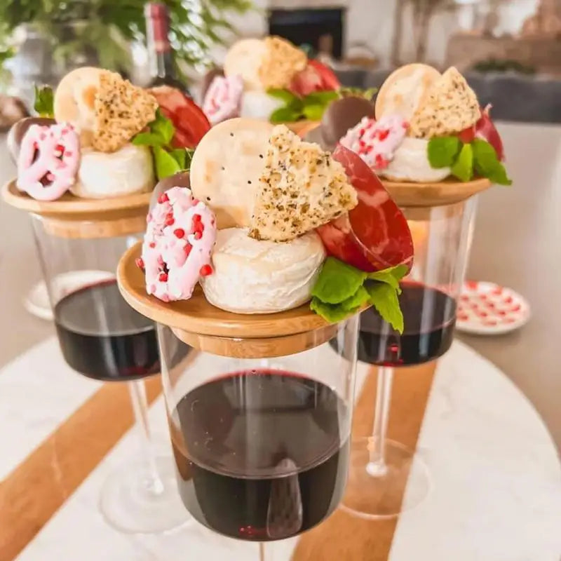 4pcs Wine Glass Charcuterie Topper