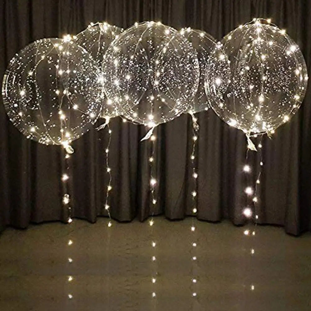 3 set Transparent Led Light Up Balloons