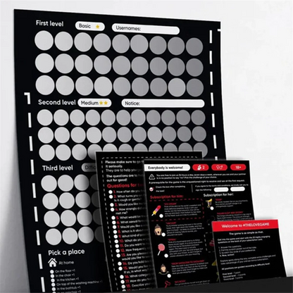 The Love Game Scratch Off Poster Game for Couples