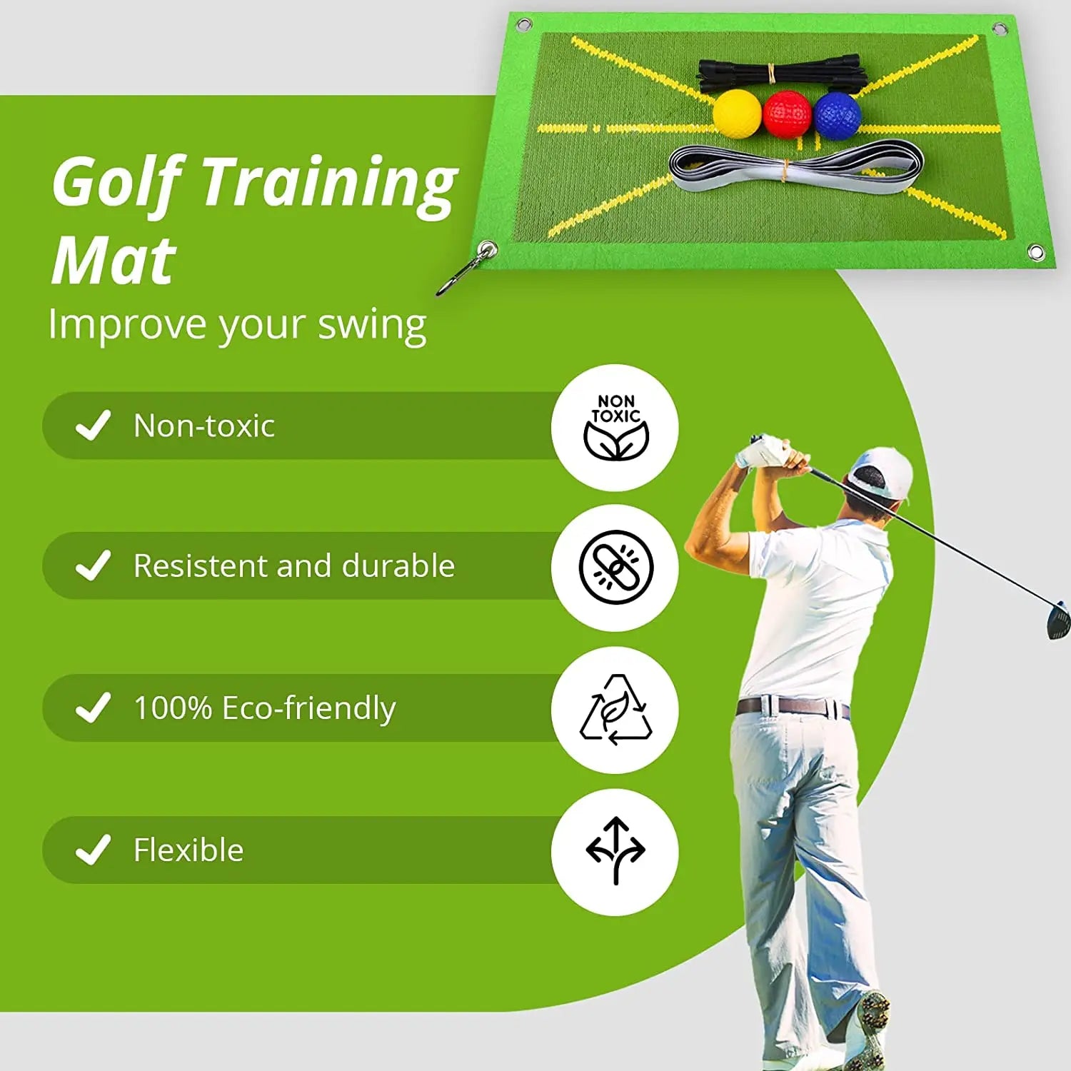 Golf Training Mat for Swing Detection