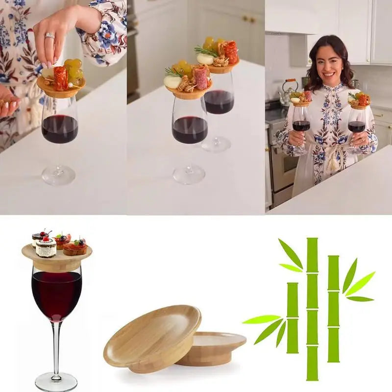 4pcs Wine Glass Charcuterie Topper