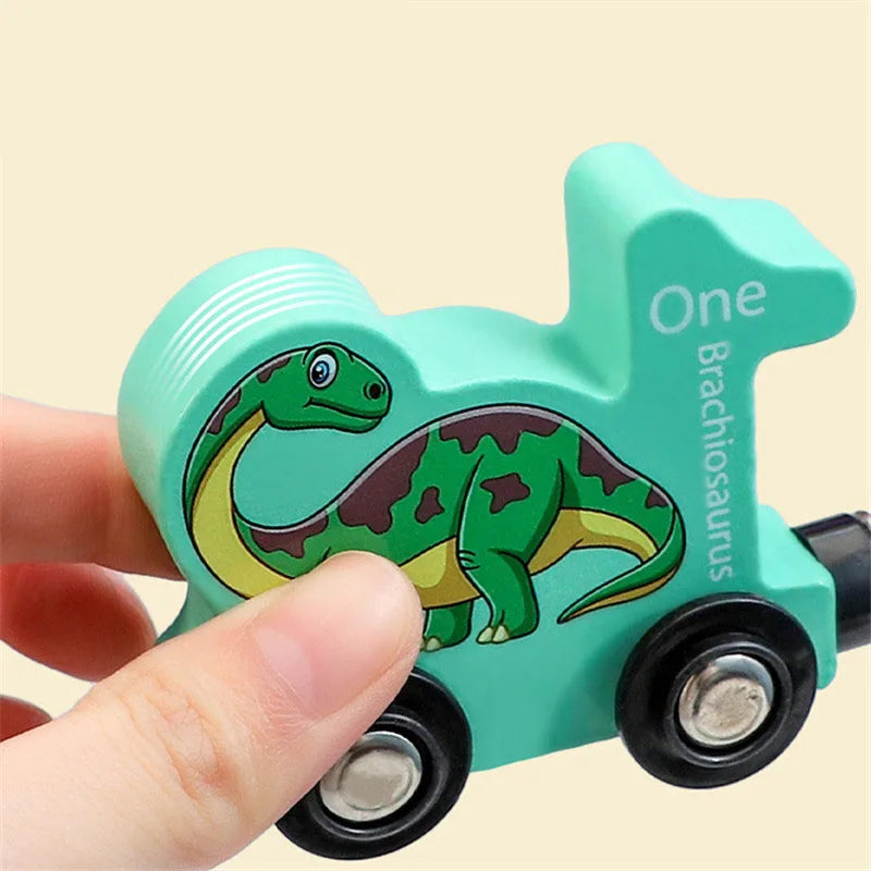 Magnetic Dinosaur Train Set with Wooden Numbers!